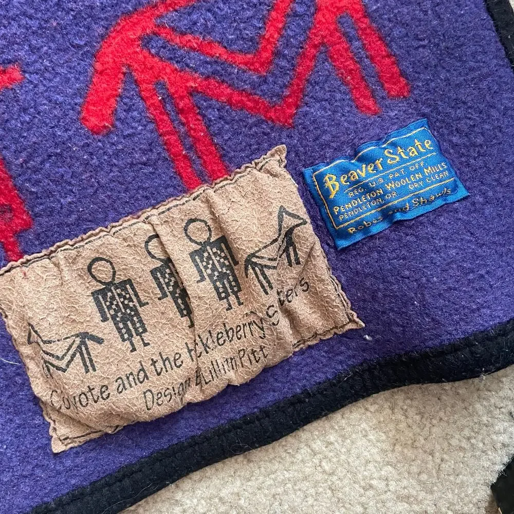 Pendleton Beaver State Wool Blanket Coyote & The Huckleberry Sister Lillian Pitt